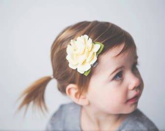 Ivory Hair Clip - Ivory Hair Flower - Hair Flower Clip - Hair Clip - Ivory Hydrangea Hair Clip
