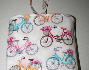 Waterproof, Wipeable and Washable Bicycles on Cream Car Trash Bag