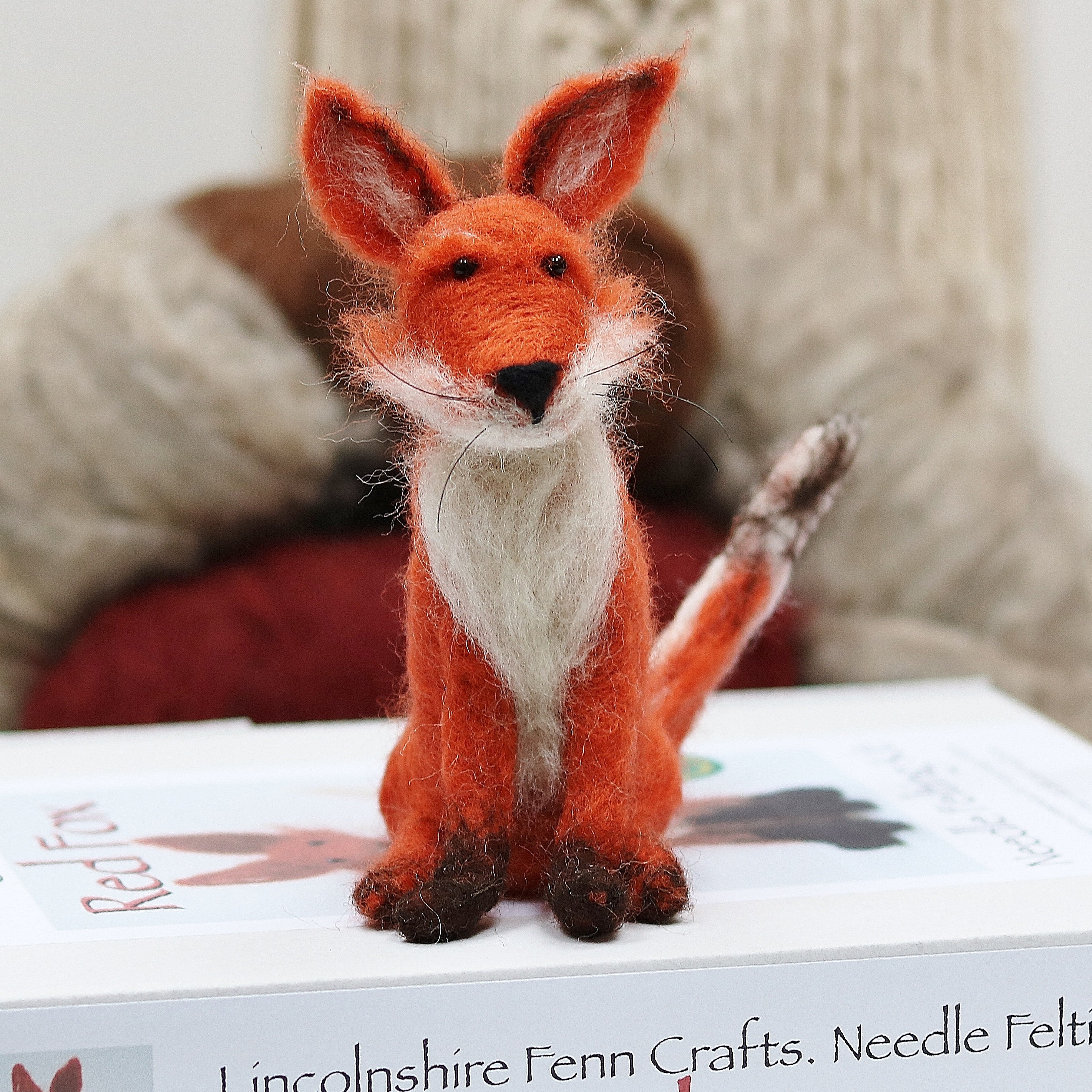 Fox needle felting kit for beginners Fox craft kit Adult craft