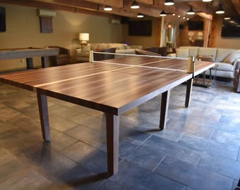Custom Wood Ping Pong Table-Table Tennis Table-Conference Table-2-in-1 Dining and Table Tennis Table with Retractable Net