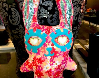 Floral Stuffed Animal Bunny Rabbit