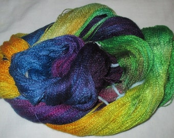 Hand dyed Tencel Yarn - 900 yds. Lace Wt. Tencel Yarn RIVER OF LIGHTS