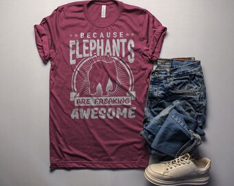 Elephant Shirt, Elephants Tshirt, Baby Elephant, Elephant Print, Silver Elephant, Elephant Gift, Birth Elephant, White Elephant Gift