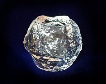 Vintage Kosta Boda Snowball Votive Large Ice Candle Holder Ann Wärff Sweden