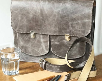 Leather Satchel Backpack Handmade In London