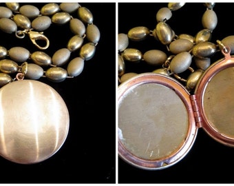 Symphony in Gold Vintage Locket Necklace