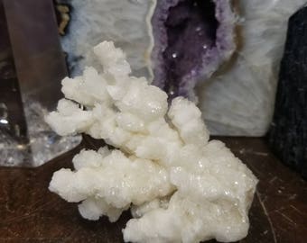Sparkly White Cave Calcite / Aragonite | Cave Calcite Formation | Healing Crystals | Mineral Specimen #7