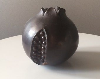 Robert Kuo Copper REPOUSSÉ Metal POMEGRANATE Hand Hammered Sculpture California