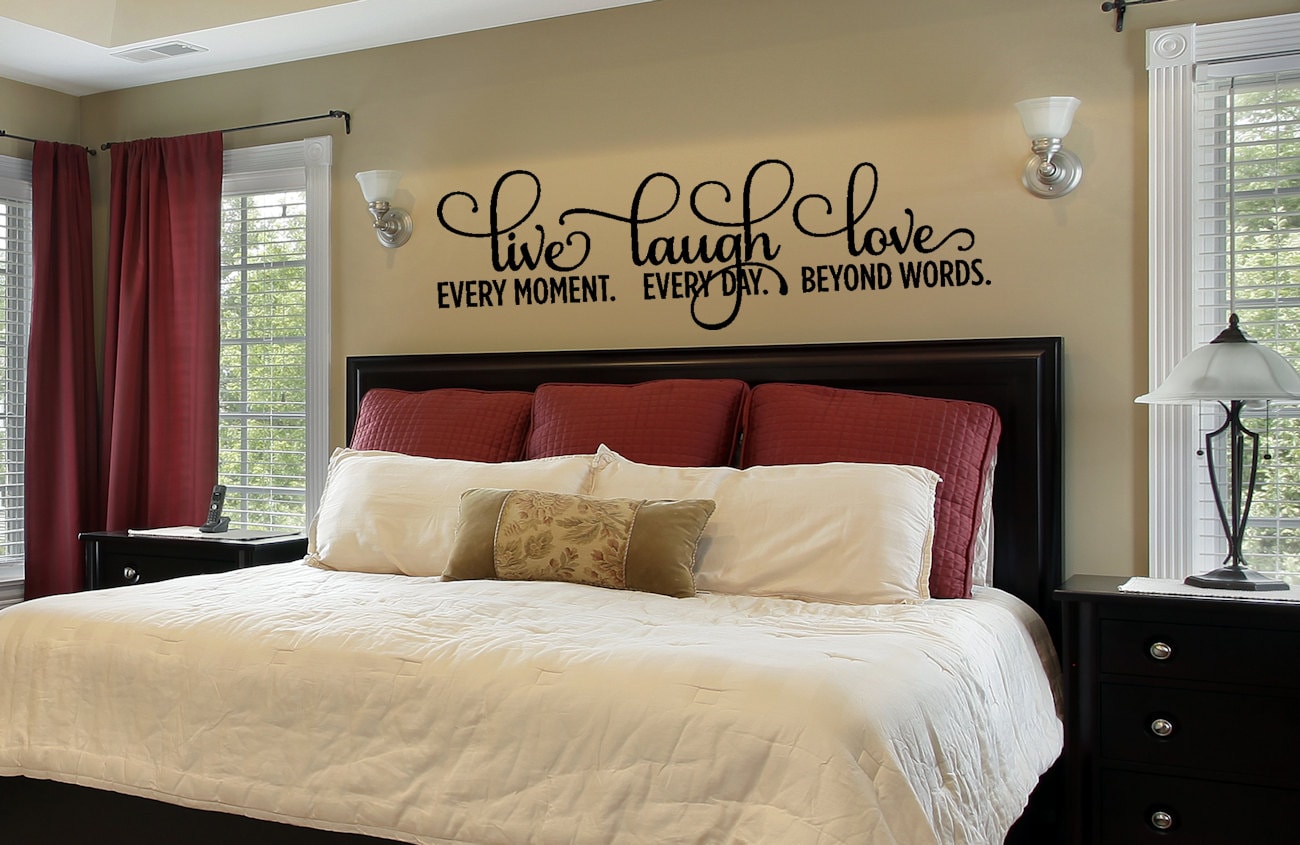 Bedroom Decor Bedroom Wall Decal Live Laugh Love Decal