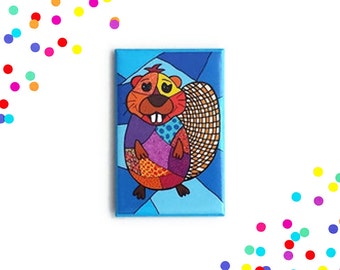 Beaver magnet, fridge magnet, magnet, magnets, refrigerator magnet, button magnet, kitchen decor, kitchen decoration, beaver lover