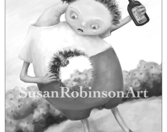 Burning, Printable Coloring Page, Grayscale coloring, hole, Medicine, Instant Digital Download, downloadable pdf