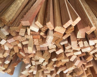 Wood Craft Sticks - 13" Cedar Craft Sticks - Large Wood Craft Sticks 5 lb box Model Train Scenery, Doll House, Miniature Crafts