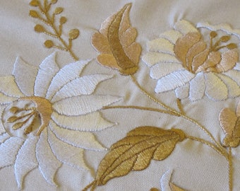 Entirely hand made embroidered tablecloth
