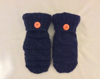 Upcycled warm and soft wool sweater mittens
