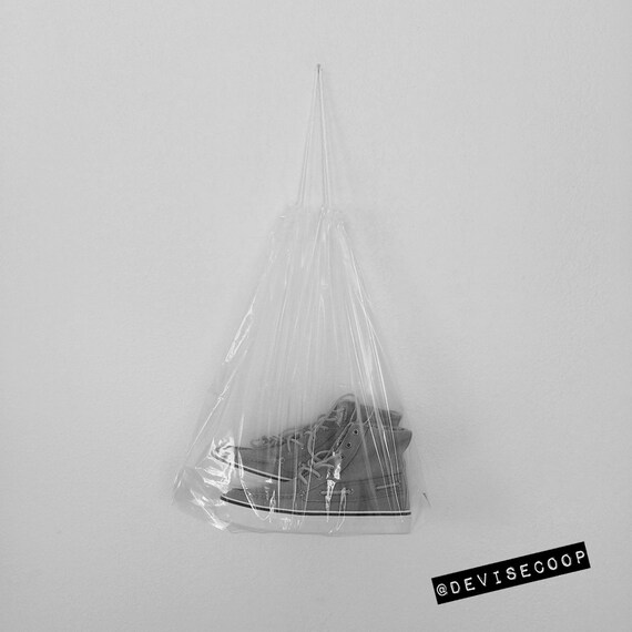 Drawstring Clear Plastic Shoe Bag 18 x 20 x
