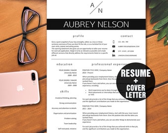 Resume Template / Modern Resume Template Instant Download for Word / Resume Template Word / Resume package with Icons