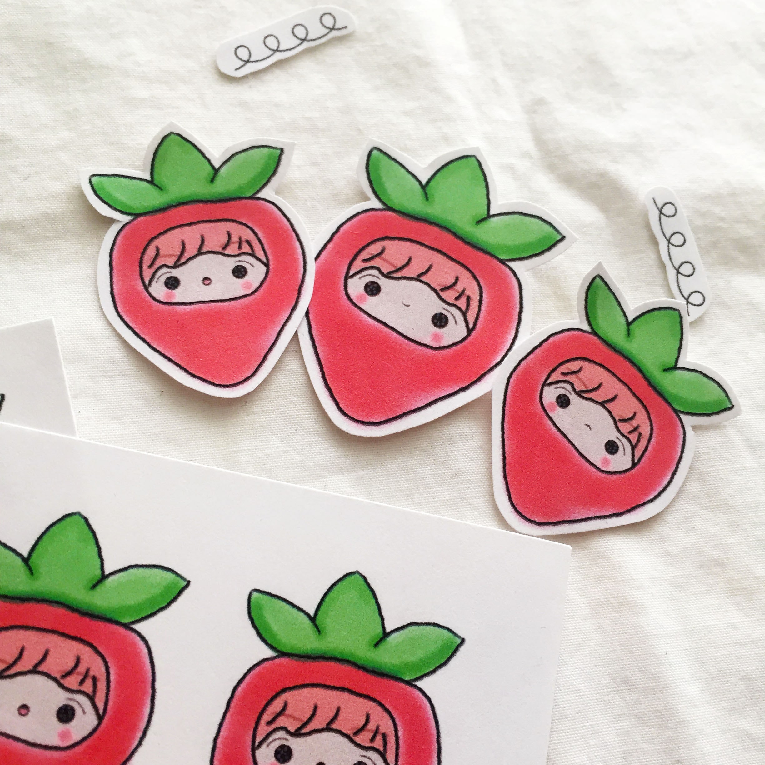 EXO Baekhyun Strawberry Stickers  EXO Stickers  KPOP Stickers 