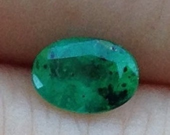 0.55 Carat Natural Emerald Oval 4.5x6.25mm Natural Green Gemstone