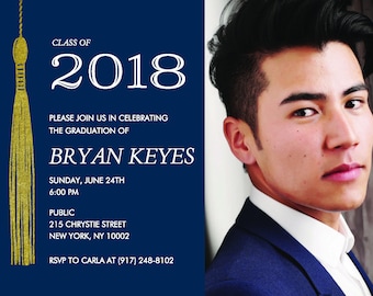 Graduation Tassel Invitation Announcement