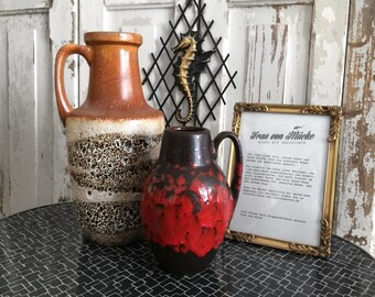 70s Scheurich fat lava vase set/70s fat Lava 2 vases by Scheurich
