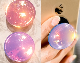 luxury custom made metallic holographic rainbow mermaid bubble 3D decal/sticker for popsockets, pop socket or spinpop soft gemstone