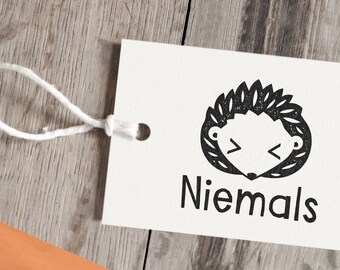 Text-stamp small with hedgehog up to 10 characters
