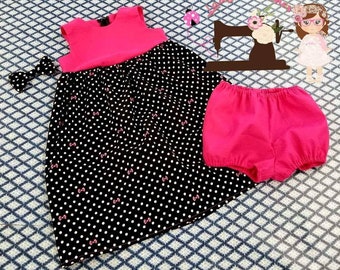 Pretty Pink and polka dots 18m dress