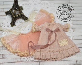 Shabby Chic Dress/Outfit for Blythe/Pullips Dress/ Licca/ Azone A28