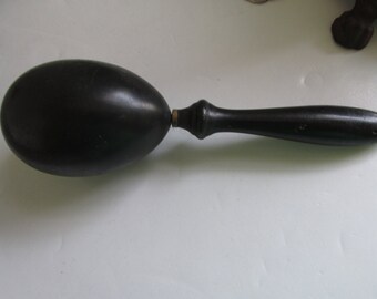 Antique Brass and Wooden Sock Darner Cobbler Shoemaker Primitive Decor Foot Form Wooden Sock Darner Egg Vintage Sewing Items Foot Form Sock