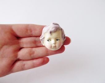 Dottie's Doll Face Brooch Timothy - Paperclay Antique Doll Pin
