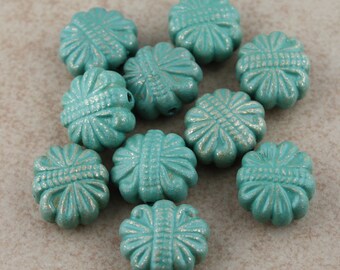 Distressed Patina Flower Beads 18mm