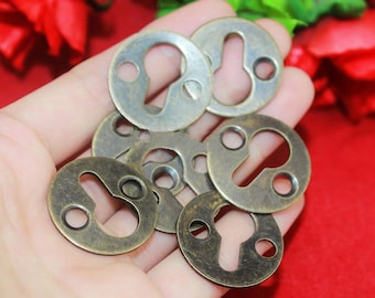 10 Photo Frame Hang – Round Iron Bronze Curtain Hangers Paint Picture Frame Back Supplies 1"(25mm) - ho48