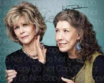 Grace and Frankie signed Lily Tomlin Jane Fonda 8X10 photo picture poster autograph RP