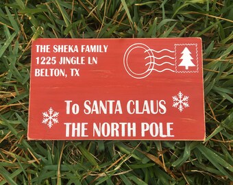 Wood Santa Letter Personalized