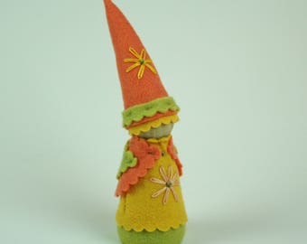 Waldorf-inspired Flower Peg Doll