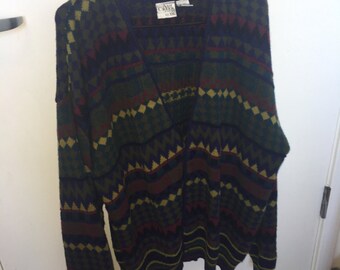 Vintage print cardigan