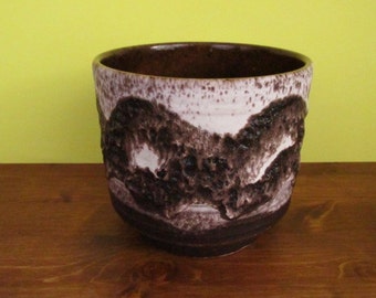 SALE Pottery planter FAT LAVA design/Blumentopf im Fat Lava Design | West German Pottery