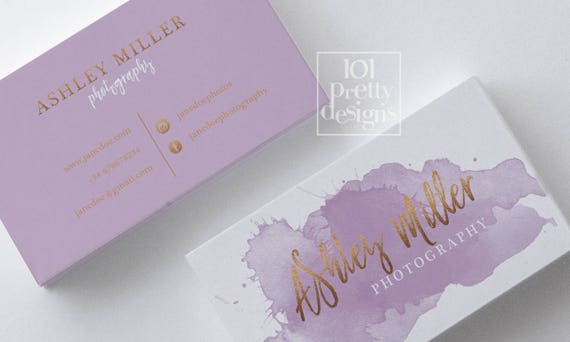 purple business card