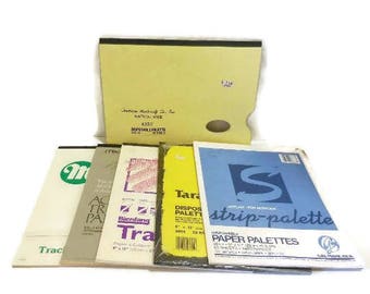 Six Disposable Palette Paper Pads and Tracing Pads
