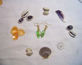 Wire wrapped earrings made from Cape Cod and Islands sea glass