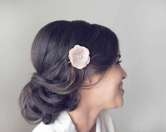 Erröten Sie Blush Rosa Hochzeit Haar Accessoire, Blush Fascinator, Blush Bobby Pin, Hochzeits Flower Hair Clip, Blush Seide Blume Clip
