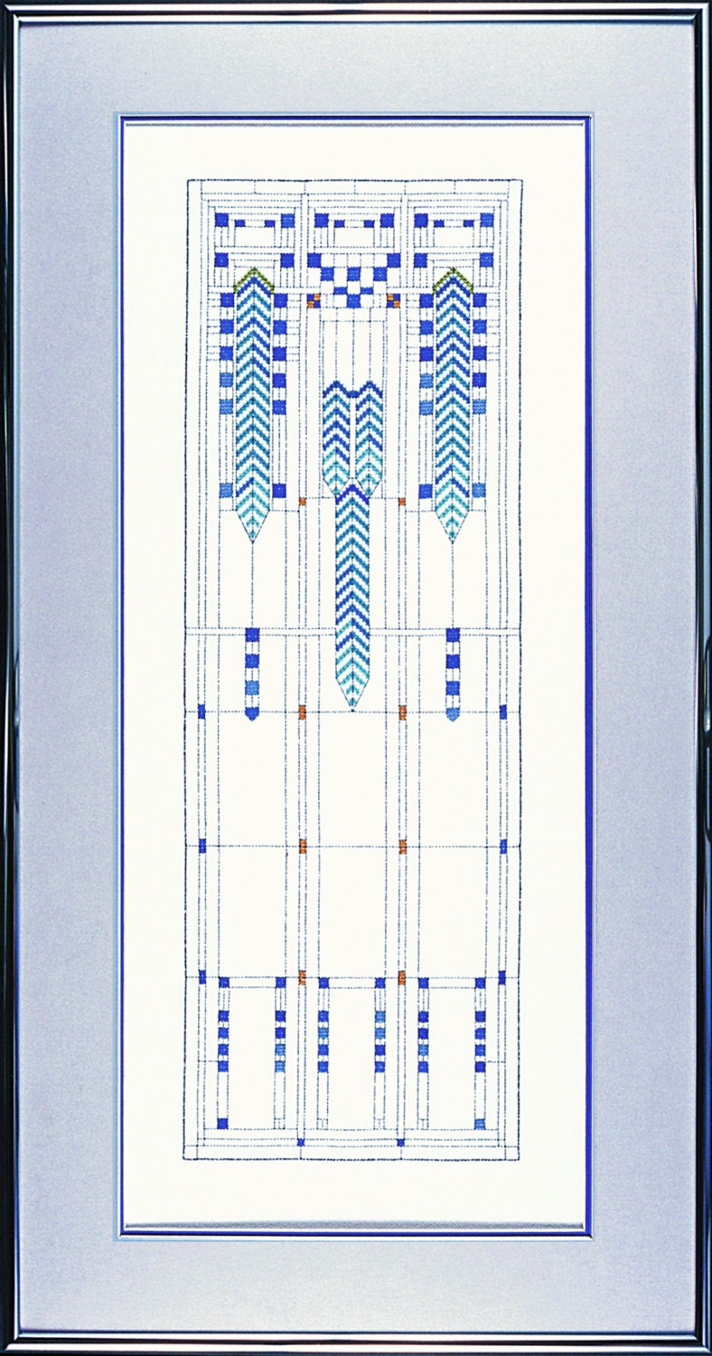 Frank Lloyd Wright Wisteria Window Cross Stitch Kit