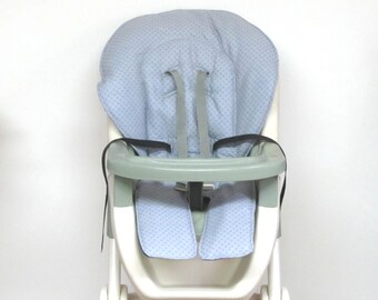 Graco high chair cushion, child seat protector, kids and baby feeding chair, baby chair pad replacement child care, gray target dots on gray