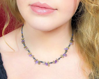 Amethyst & Hematite Necklace