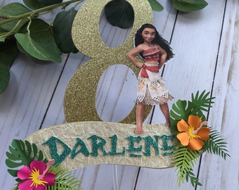 Moana inspired cake topper, moana cake topper, grown up moana decor, baby moana, moana party