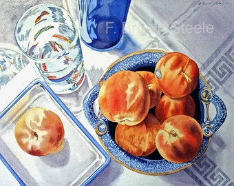 PEACHES - watercolor reproduction