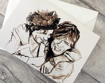 Rolling Stones Mick Jagger & Keith Richards Note/Greetings Card/Invitation