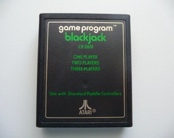 Vintage Blackjack Game For Atari 2600