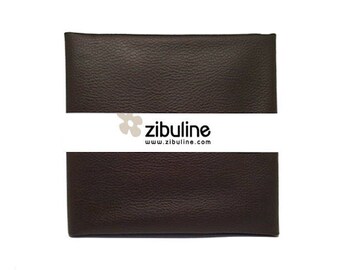 Coupon of faux leather cord - 45 x 50 cm - Walnut stain color