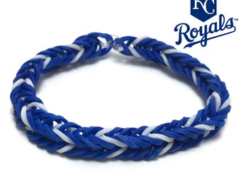 Kansas City Royals Rubber Band Bracelet - Fishtail Design